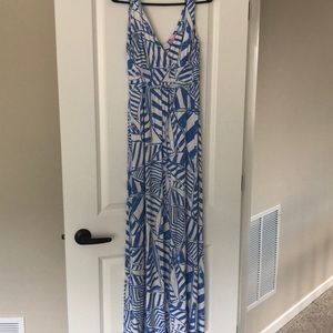 Lilly Pulitzer blue and white Sloane maxi dress